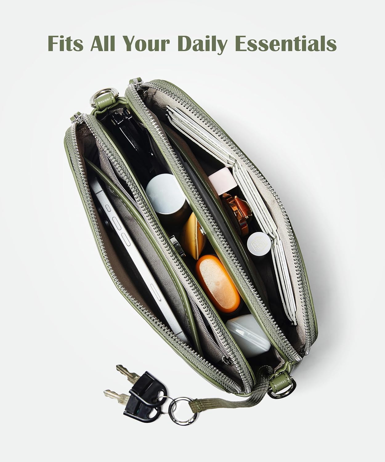 Yarnic Women Crossbody Bag Trendy Faux Leather Cross Body Purse Guiter Strap Shoulder Handbag Sling Anti-theft Zipper - Image 7