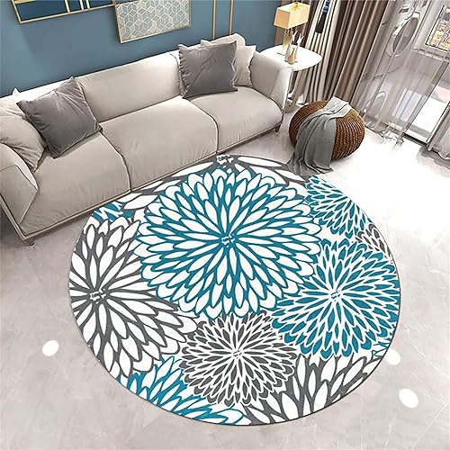 Miniatura 32 de Alfombra de área de Navidad, 4 pies, alfombra redonda de Navidad, alfombra de Navidad para sala de estar, decoración de Navidad, alfombra redonda