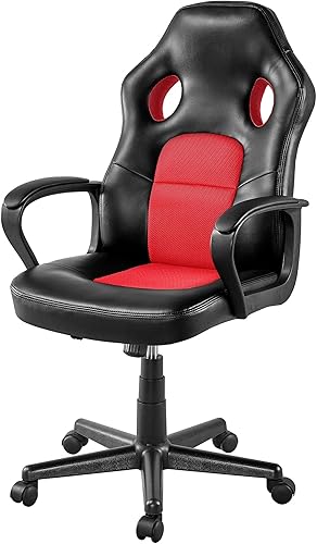 Yaheetech Silla ejecutiva de oficina giratoria para computadora, silla ergonómica para videojuegos, silla de trabajo de conferencia de cuero con disponible en Yaxa Colombia