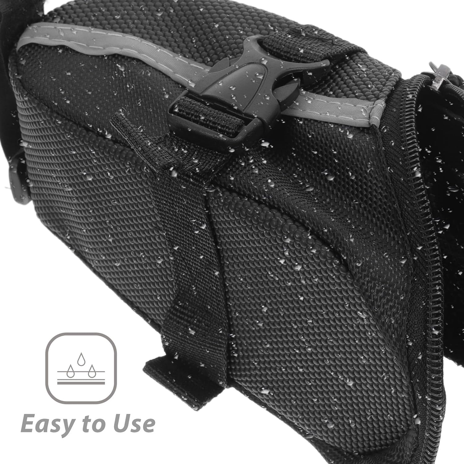 GLEAVI Reflective Bike Saddle Bag Cycling Seat Pack with Expandable Capacity Waterproof Mountain Bike Tail Bag for Night Riding and Commuter Cycling Accessories