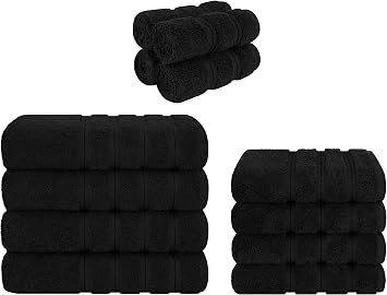 American Soft Linen 4 Piece Bath Towel, 4 Piece Hand Towel & 4 Piece Washcloth Bundle