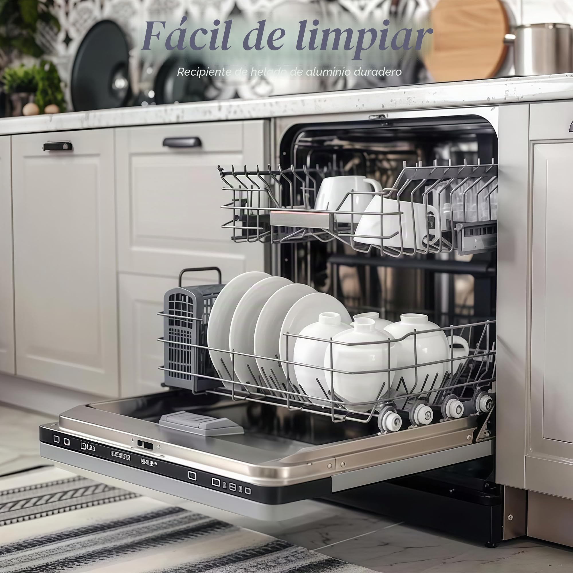 Máquina de helados con compresor de 100 W 1 L