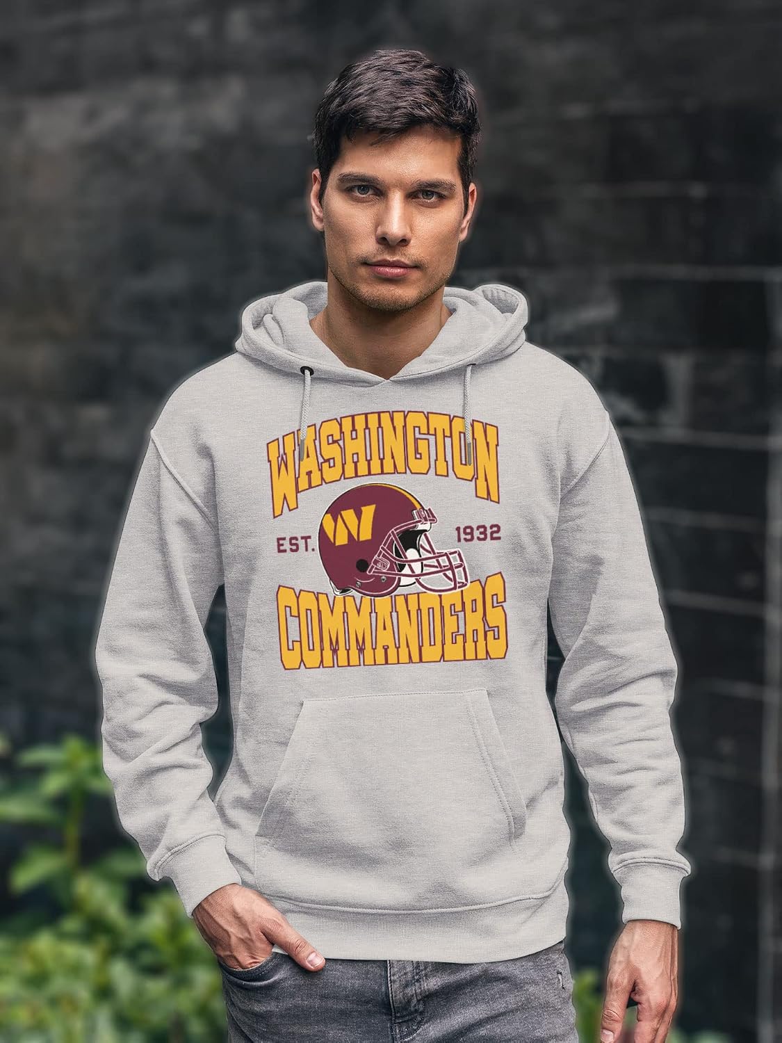 Junk Food NFL - Washington Commanders Team Helmet Adult Hoodie Grey image 3