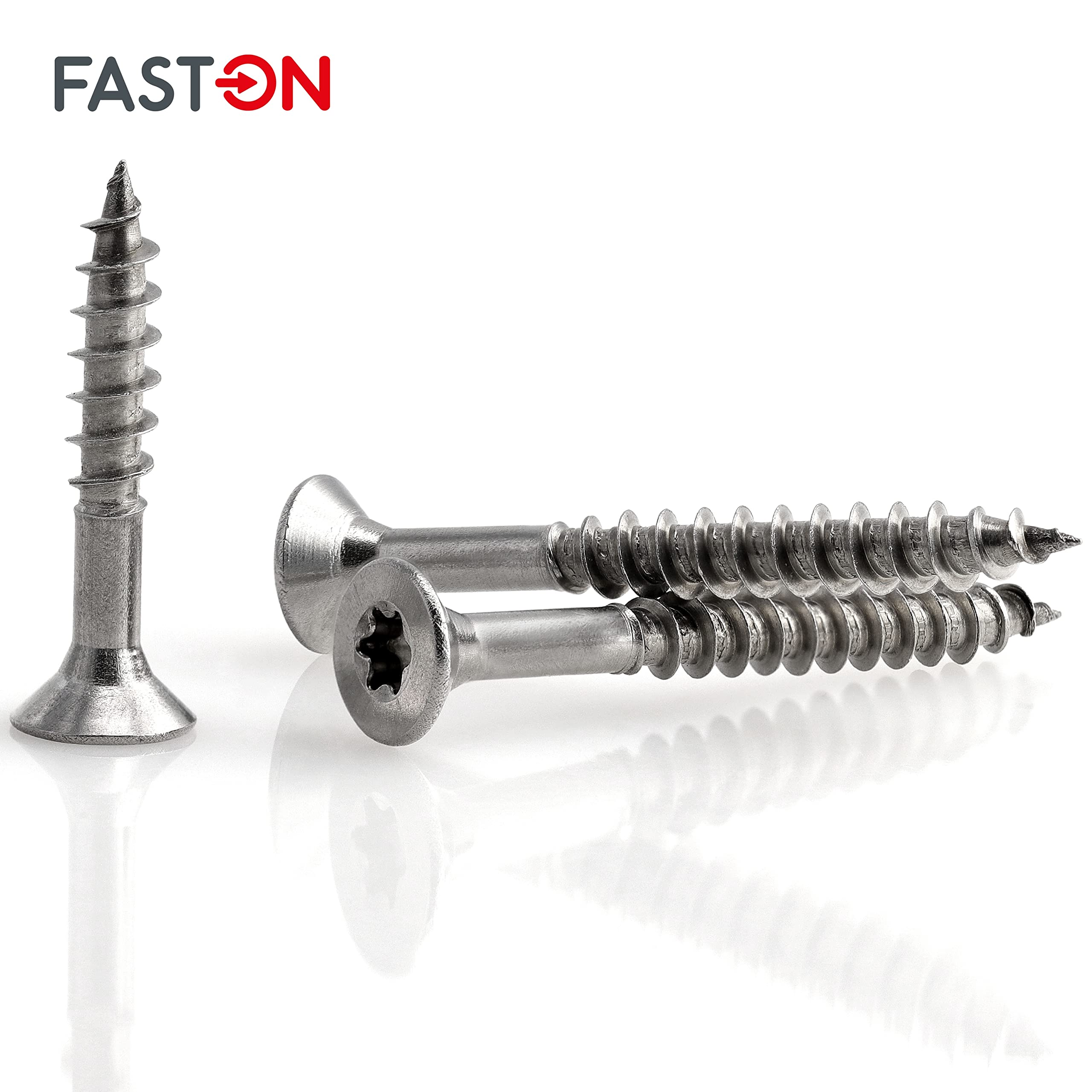 Spanplattenschrauben 5x140 mm Holzschrauben Torx Schrauben Holz (100 Stück) Universalschrauben Selbstschneidende Schrauben Edelstahl FASTON®