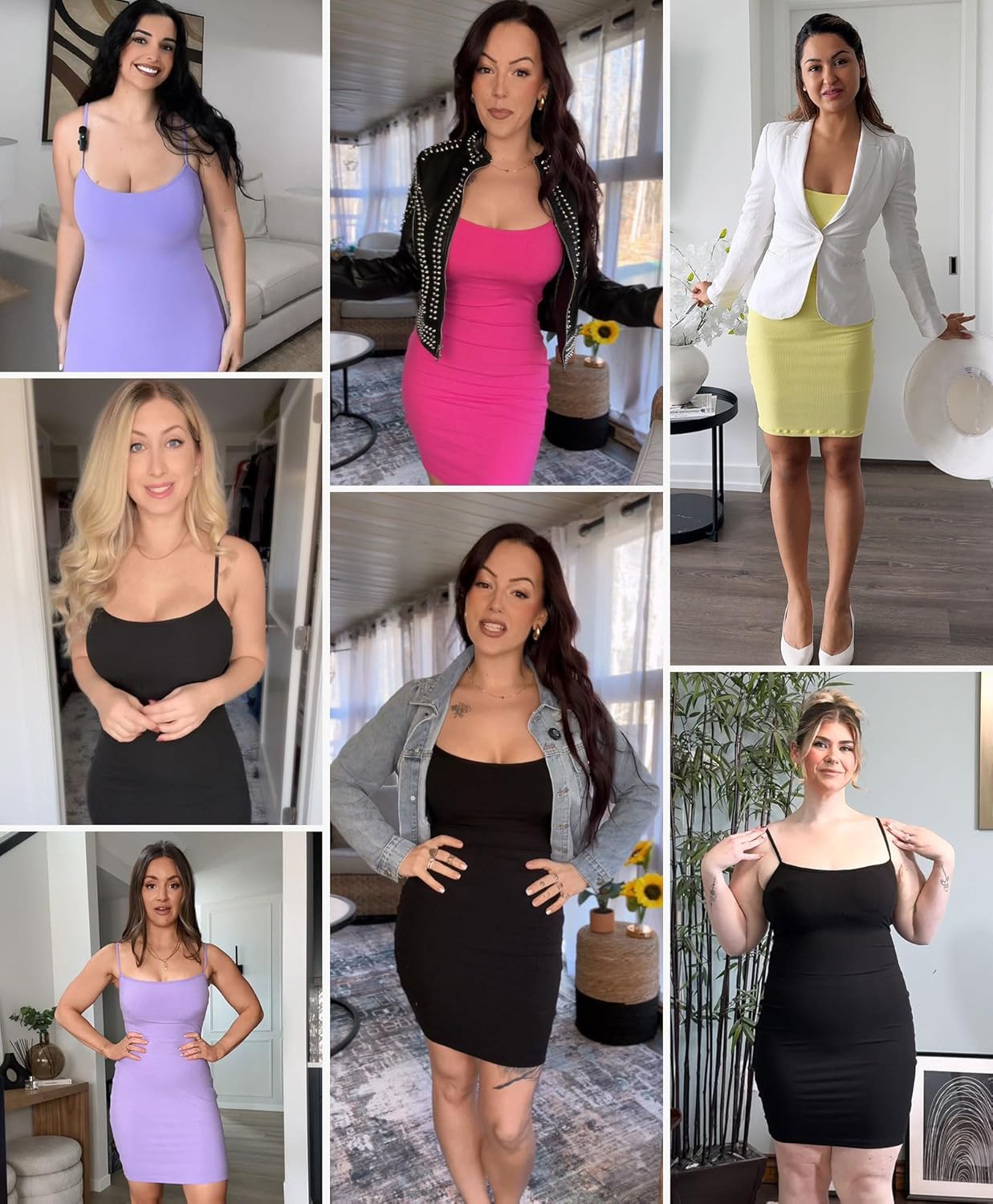 Popilush Summer Dresses for Women 2025 - Club Dress Cocktail Shapewear Mini Dress Spaghetti Straps Dinner Date Night Bodycon - Image 3