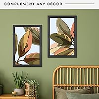 Vista 3 de MCS Studio Gallery Marco para foto rectangular de 12 x 18 pulgadas, imitación de veta de madera de color negro, para póster o impresión artística, 2