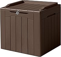 Vista 14 de Devoko Caja de almacenamiento para exteriores de 31 galones, caja de resina impermeable para terraza, con cierre y resistente a los rayos UV