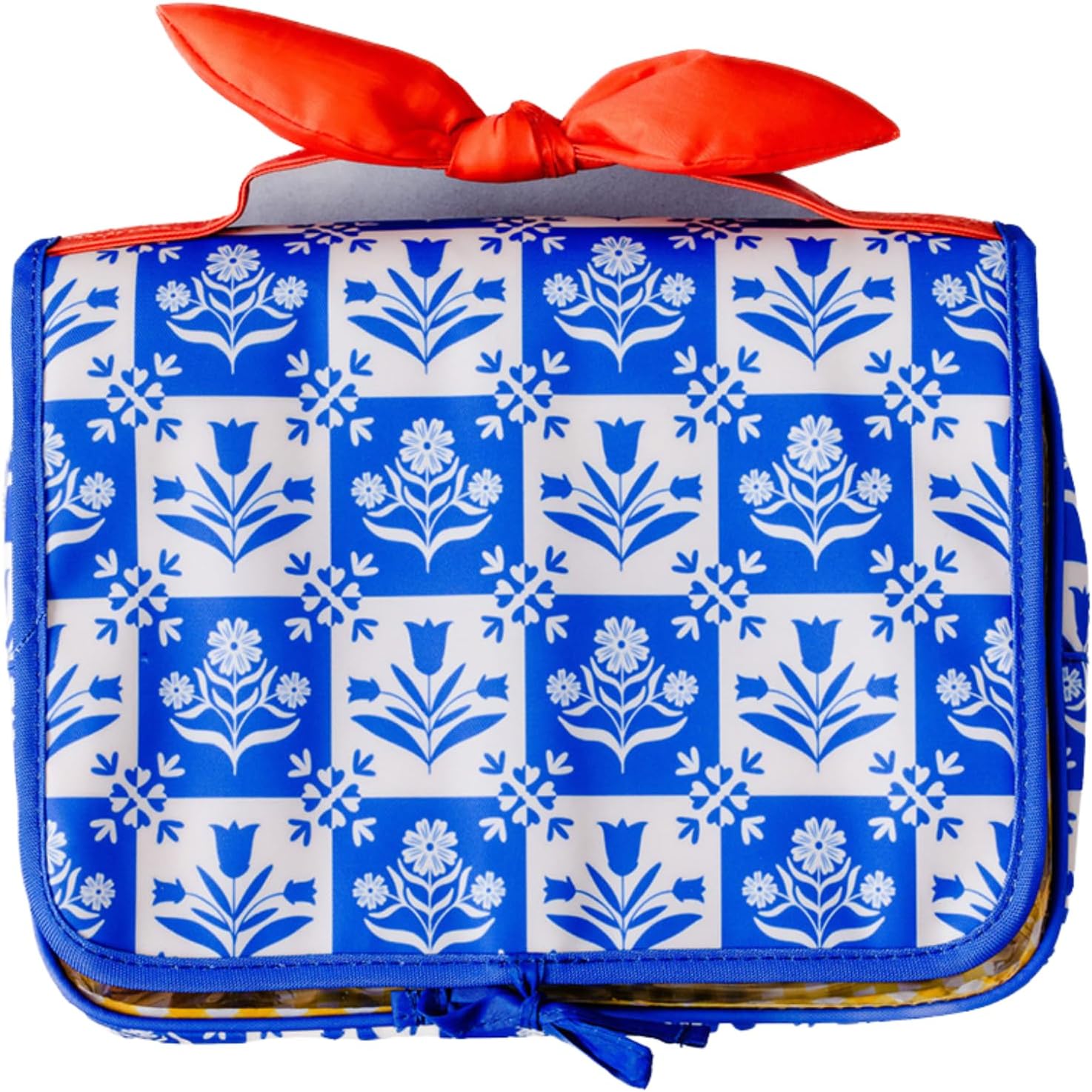 ban.do Hanging Toiletry Bag, Blue Plaid Floral image 3