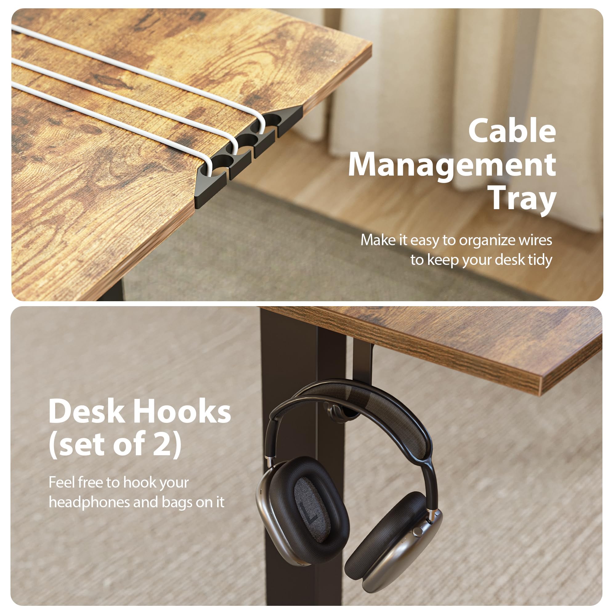 Agilestic L-Shaped Standing Desk Adjustable Height Electric Corner Standing Desk Sit Stand Up Desk 75x61 inch Sit Stand — view 5