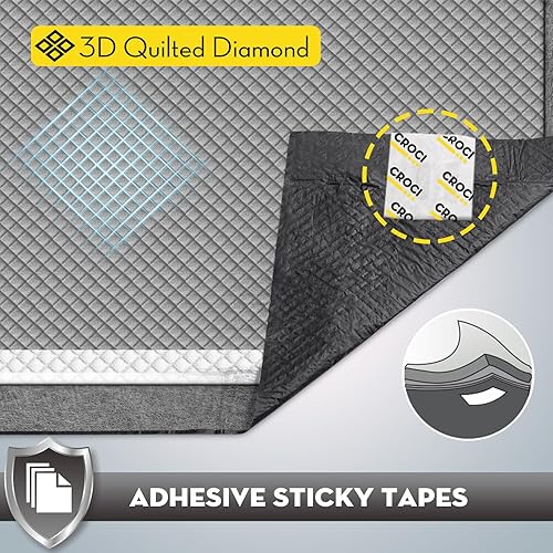 Miniatura 6 de CROCI Almohadillas de carbón XXL de 30 x 36 pulgadas para perros, almohadillas de carbono para control de olores para perros que absorben hasta 10