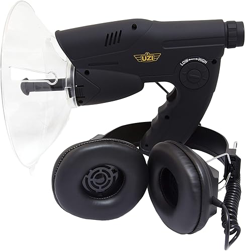 Dispositivo de observación y escucha UZI UZI-OD 1, con rango de 300 pies y reductor de ruido, color negro