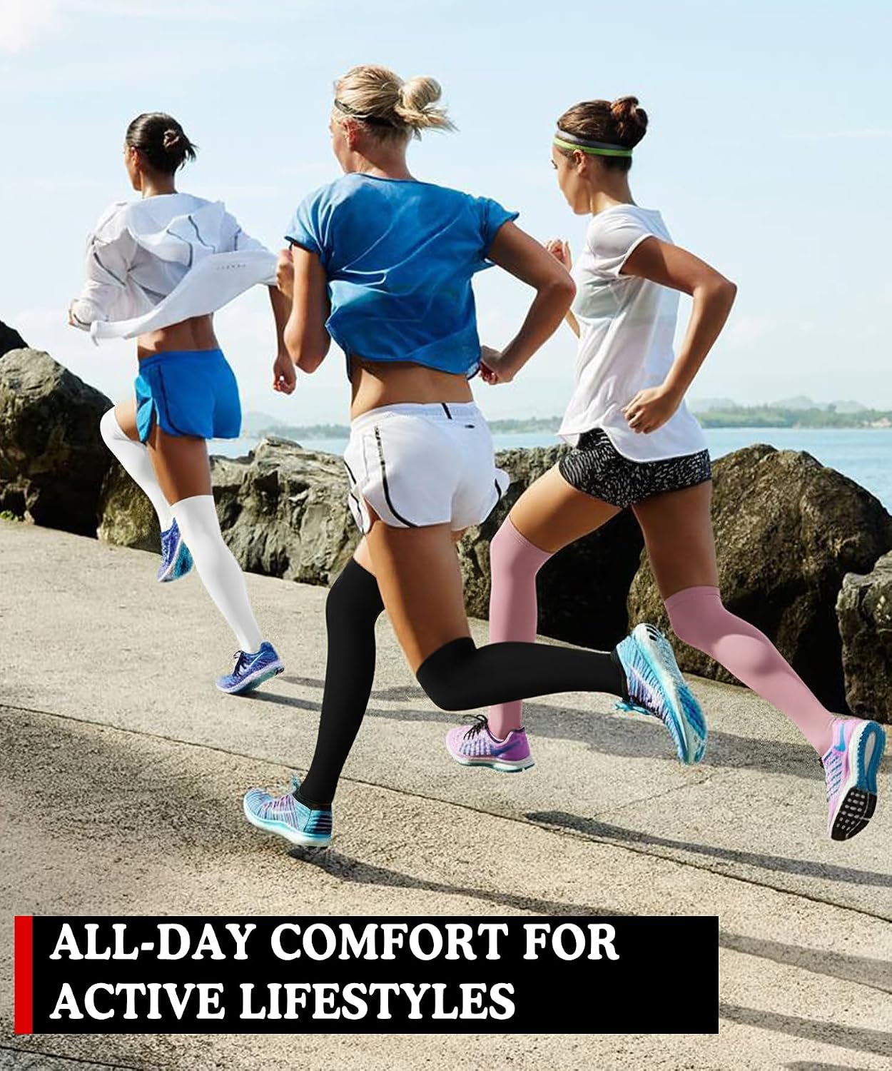 Aoliks Compression Socks for Women & Men 4 Pairs, Best Support for Nurses Running Travel