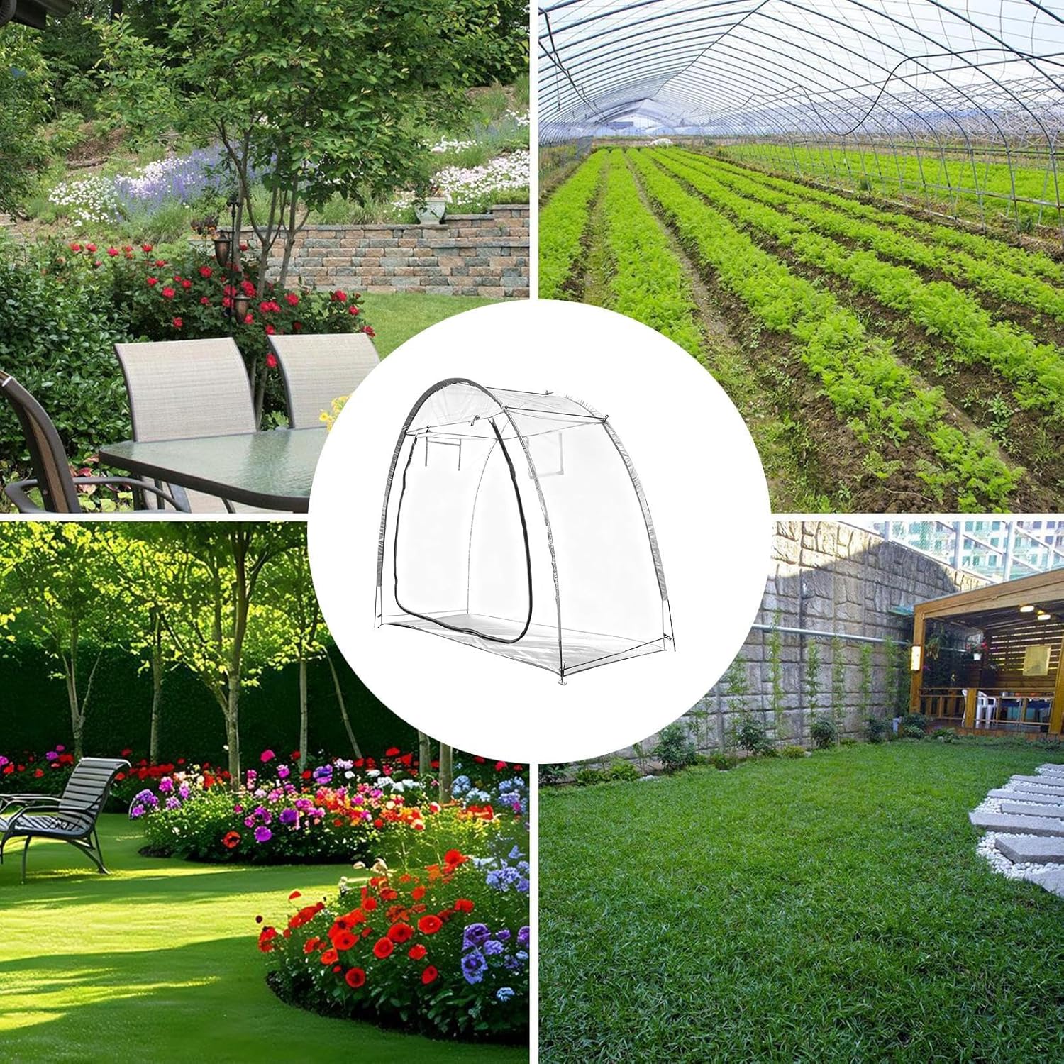 Plant Covers Freeze Protection - Outdoor Tree Freeze Guard, Clear Outdoor Garden Frost Cover, Plant Protectors from Animals | Garden cloches for Plants Potted Fruit min Greenhouse Winter