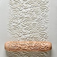 Vista 36 de MKM Pottery Tools Rodillos de mano grandes de madera para arcilla (BHR-01 Diagonal Basketweave)