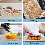 TeamFar Baking Sheet with Rack, 16 x 12 x 1 Inch Stainless Steel Cookie Sheet Baking Tray Pan with Grid Rack for Cooling Baking Roasting, Non-Toxic & Durable, Dishwasher Safe, 2 Pans + Racks