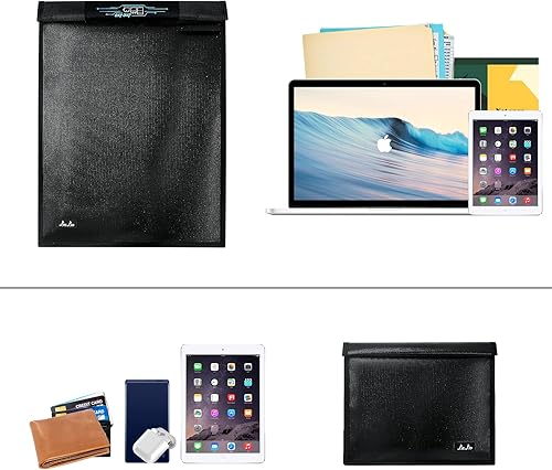 Miniatura 5 de Faraday - Bolsa para llaves de coche, jaula Faraday, protector de llavero, protección EMP, bolsa RFID, bolsas EMP para electrónica (paquete de 2)