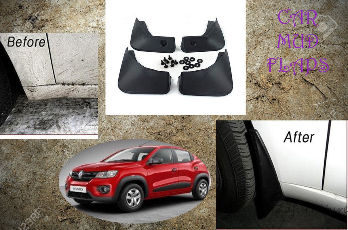 CAR MUD FLAPS FOR RENAULT KWID SET OF 4 HEAVY DUTY Amazon.in Car