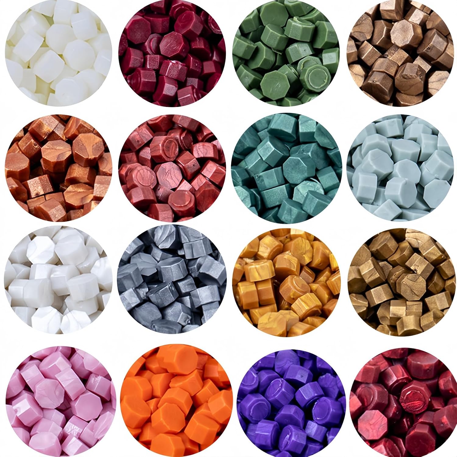 Wax Seal Beads, 400Pcs Sealing Wax Beads, Octagon Wax Sealing Beads, Sealing Wax Beads Set for Wax Seal Stamp Wedding Invitations Gift Wrapping (Olive Green)
