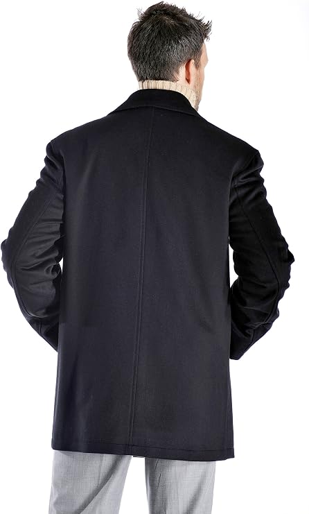 Cashmere Boutique 30% Cashmere/70% Wool Men's Double Breasted Pea Coat