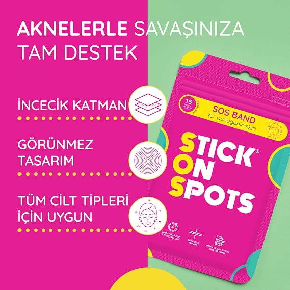 STICK ON SPOTS SOS Band Acne/Acne Tape 15 Pieces