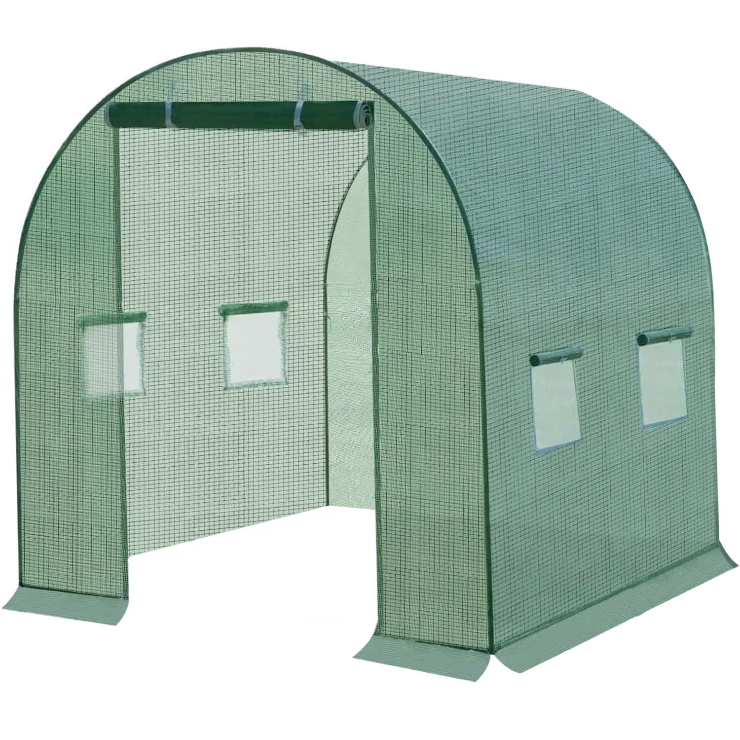Ersatzfolie Abdeckhaube Abdeckung für Garten Folien Gewächshaus Treibhaus Tomatenhaus Mehrweg Grün 2x2x2m 10263