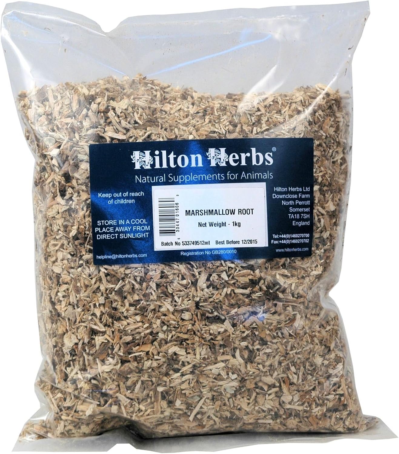 Hilton Herbs Unisex's HHS1160 Marshmallow Root, Clear, 1 kg Y
