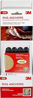 3M Rug Anchor, 4 Strip Pairs, Designed to Hold Down Rug Corners & Edges, Featuring Command Brand Stretch Release Adhesive, Securely Grips The Floor With No Mess Residue, Easy To Install (SRA-4)