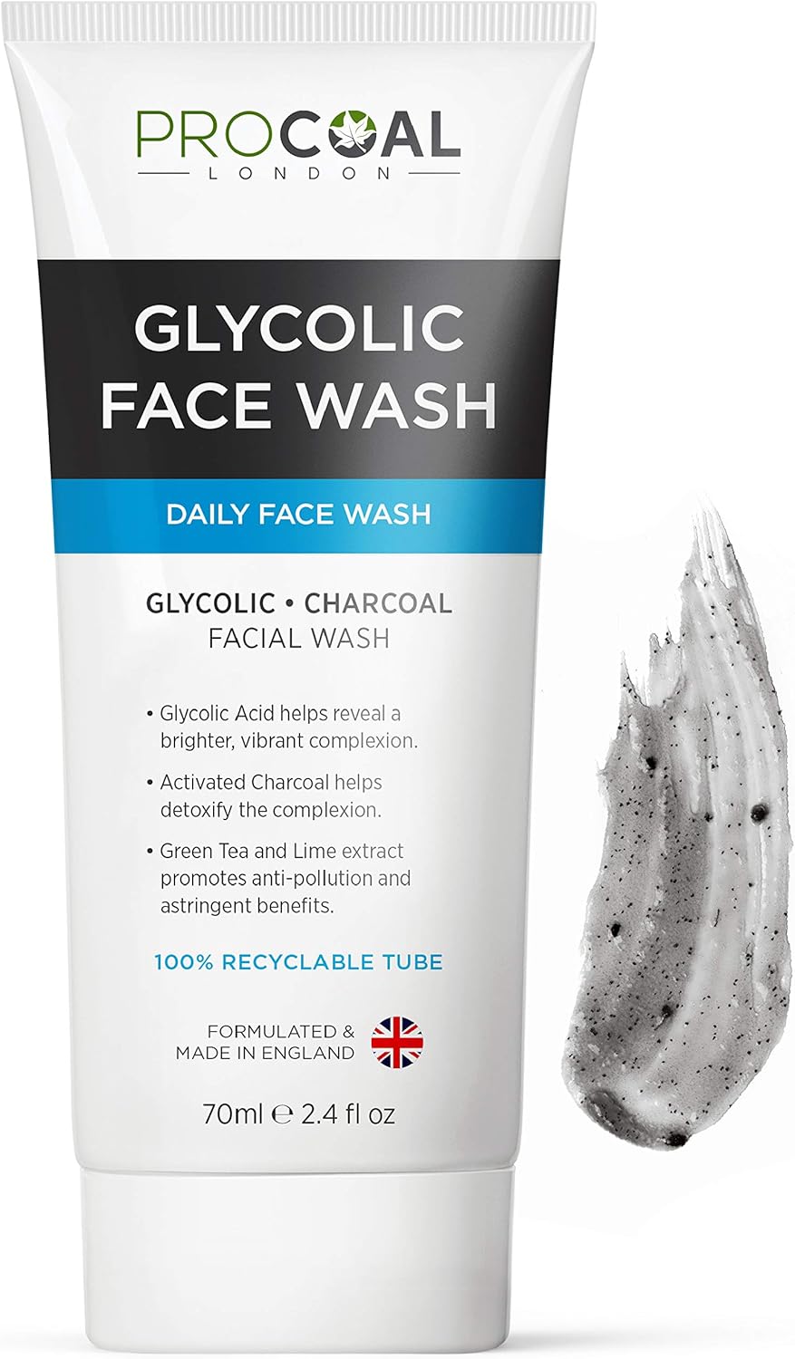 Buy Glycolic Face Wash With Vitamin C By Procoal Purifies Cleanses And Resurfaces Complexion Not Suitable For Sensitive Skin 100 Recyclable Tube Cruelty-free Made In Uk Online In Indonesia B081cxz35c