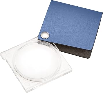 ESCHENBACH Portable Magnifier Economic Handy Loupe, Royal Blue, 3.5X Magnification 1730-331