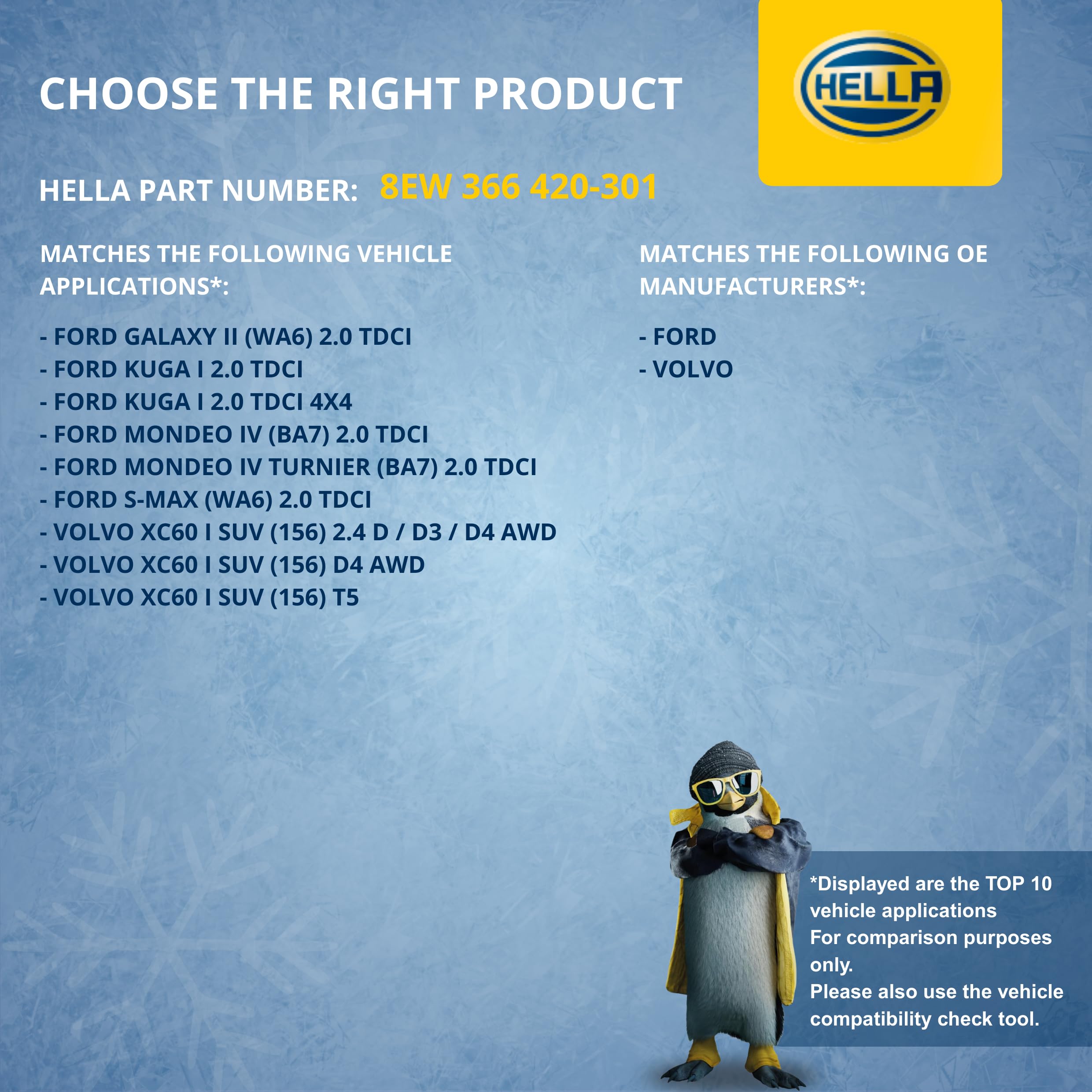 HELLA 8EW 366 420-301 Ventilador, refrigeración del motor - 12V - 300W