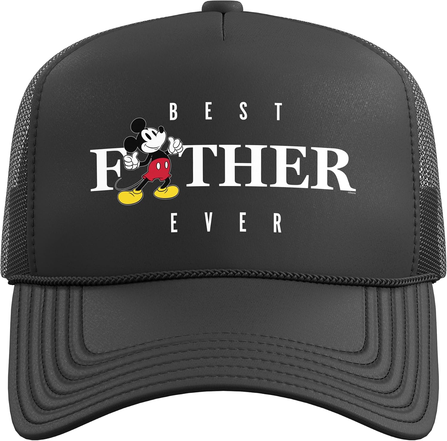 Disney Mickey Mouse Thumbs Up Best Father Ever Father's Day Trucker Hat with Adjustable Mesh Back image 2