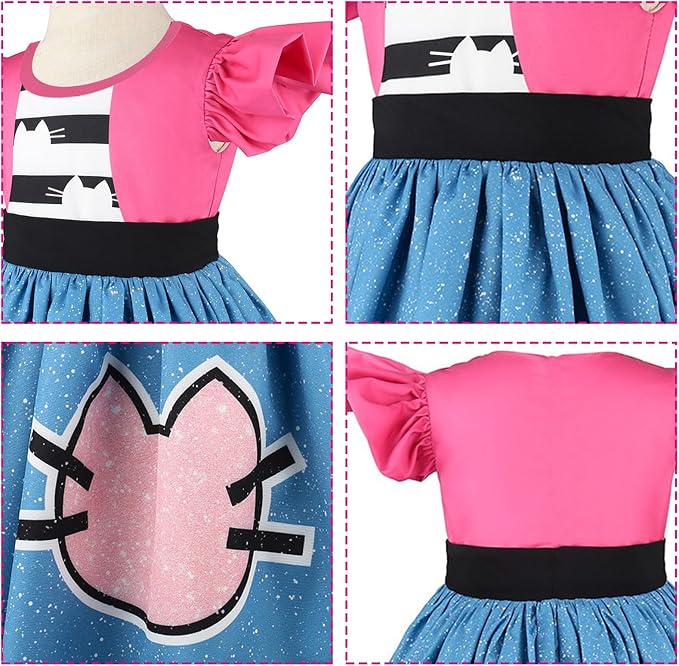 Vestido con volante y accesorios para niña miniatura 3