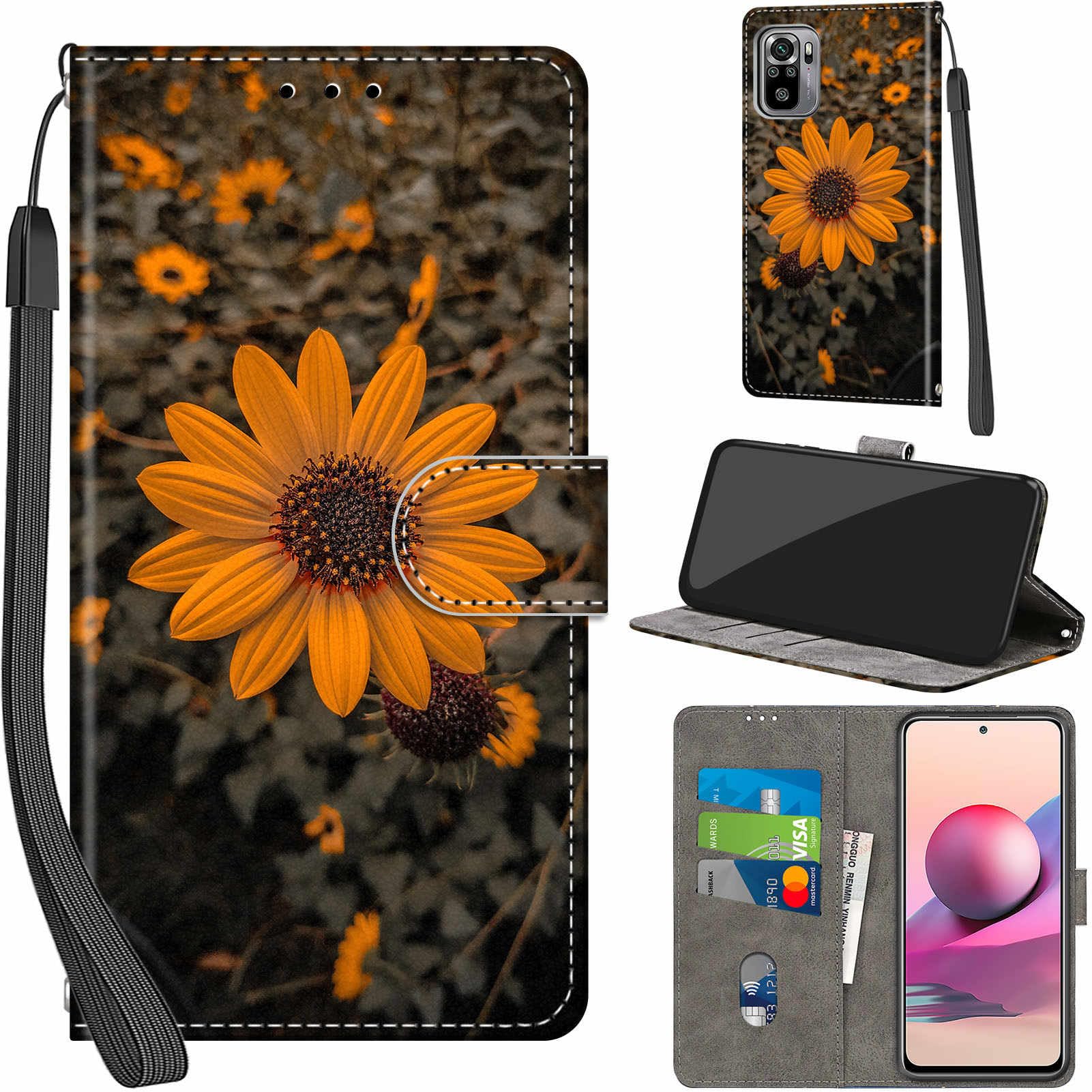 PHINIENLAND Cover per Xiaomi Redmi Note 10 4G Case PU Pelle
