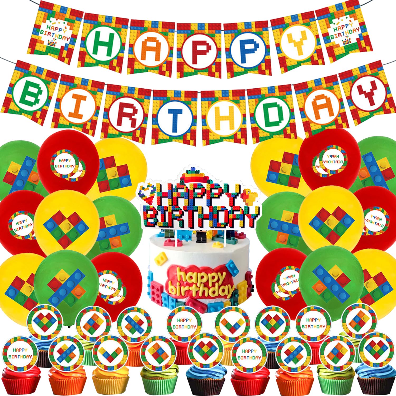 Feelairy Verjaardagsdecoratie 32 jaar vrouwen, ballon 32e verjaardag decoratie, cake topper 32e verjaardag taartdecoratie en Happy Birthday banner slinger voor vrouwen verjaardag party decoratie