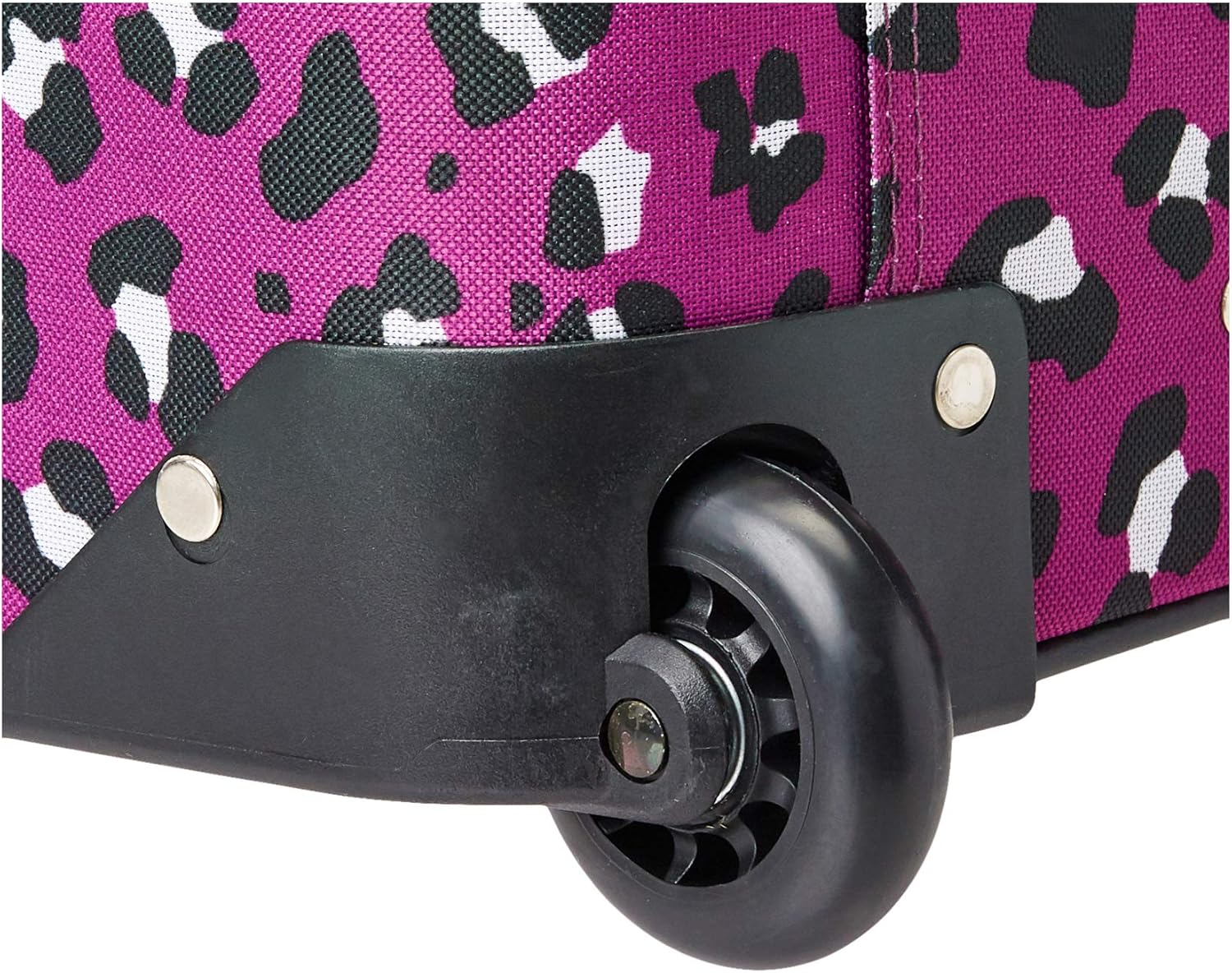  | Rockland Fashion Softside Upright Luggage Set, Expandable,Telescopic Handle,Wheel, Purple Leopard, 2-Piece (14/19) | Luggage Sets