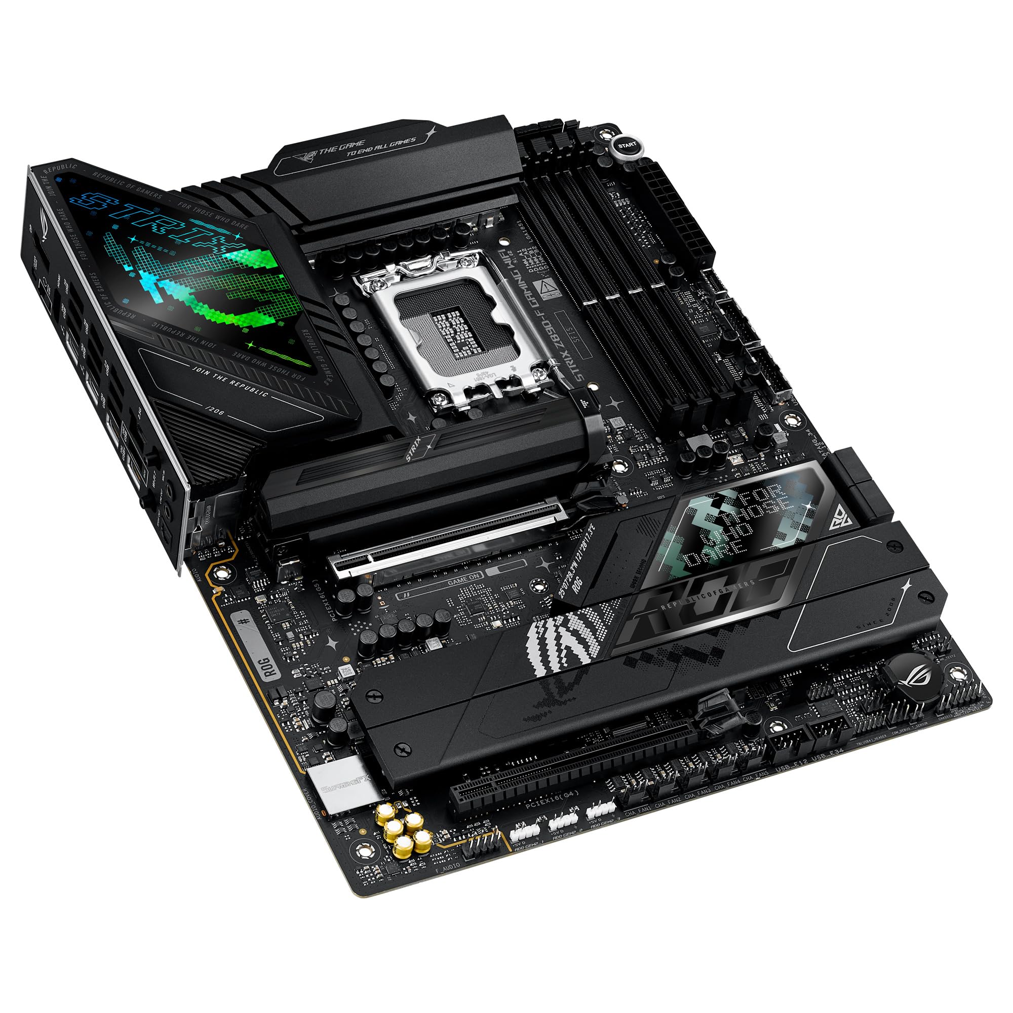 ASUS ROG Strix Z890-F Gaming WiFi - Placa Base ATX, 16+1+2+2 etapas de Potencia, DDR5, PCIe 5.0 Compatible con GPU de última generación, Cinco Ranuras M.2, WiFi 7, AI Overclocking, AI Networking II