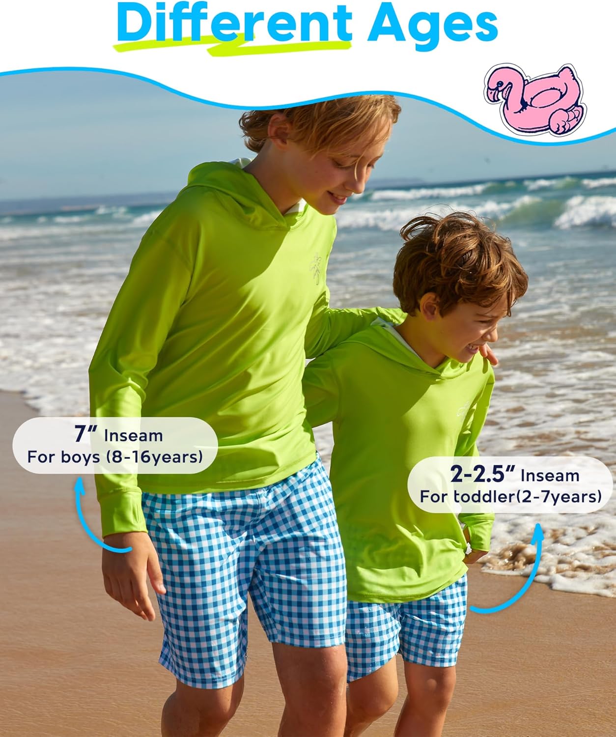 maamgic Boys Swim Trunks with Compression Liner 4-Way Stretch Quick Dry Bathing Suit Toddler Beach Shorts - Image 6