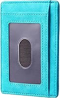 Vista 175 de Travelambo Billetera delgada con bolsillo delantero y clip para el dinero con bloqueo de identificación por radiofrecuencia, talla única