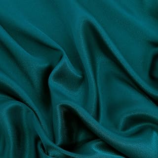 Zelouf Fabrics Charmeuse Green Satin Fabric by The Yard - Soft, Shiny, and Smooth Material for Bridal, Costumes, Crafts, Gowns, Decor, DIY Projects, Seamless and Smooth - 1 Yard, Peacock Claret