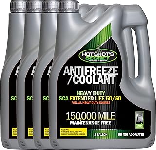 Hot Shot's Secret 150,000 Mile 50/50 Prediluted Green Antifreeze/Coolant 4 Pack of 1 Gallon