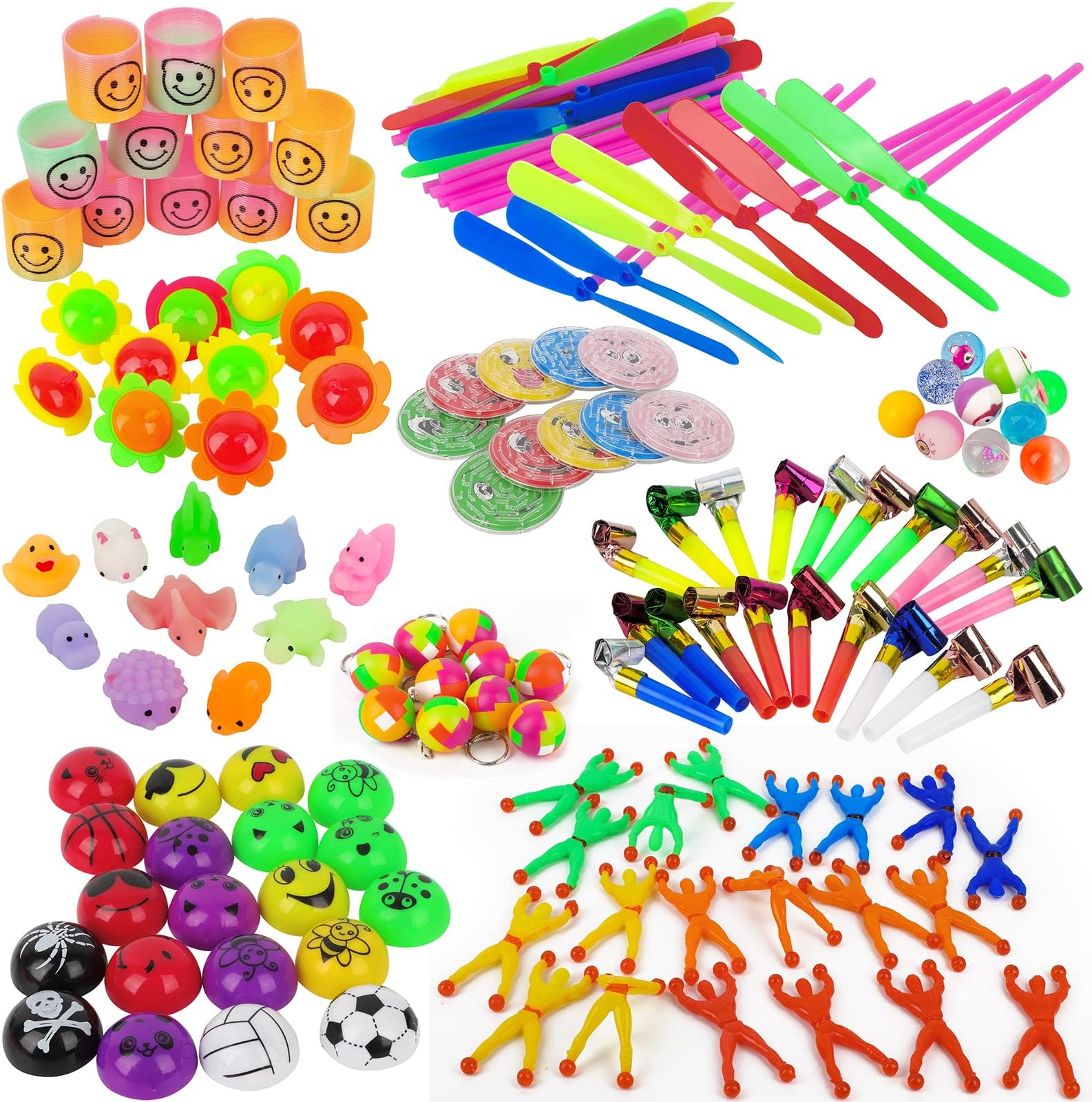 Party Bag Fillers - 150 Assorted Toys for Boys & Girls Birthday Party, Kids Party Bag Fillers & Favours, Party Bags for Kids Party, Pinata Stocking Fillers Party Bags Toys & Favors