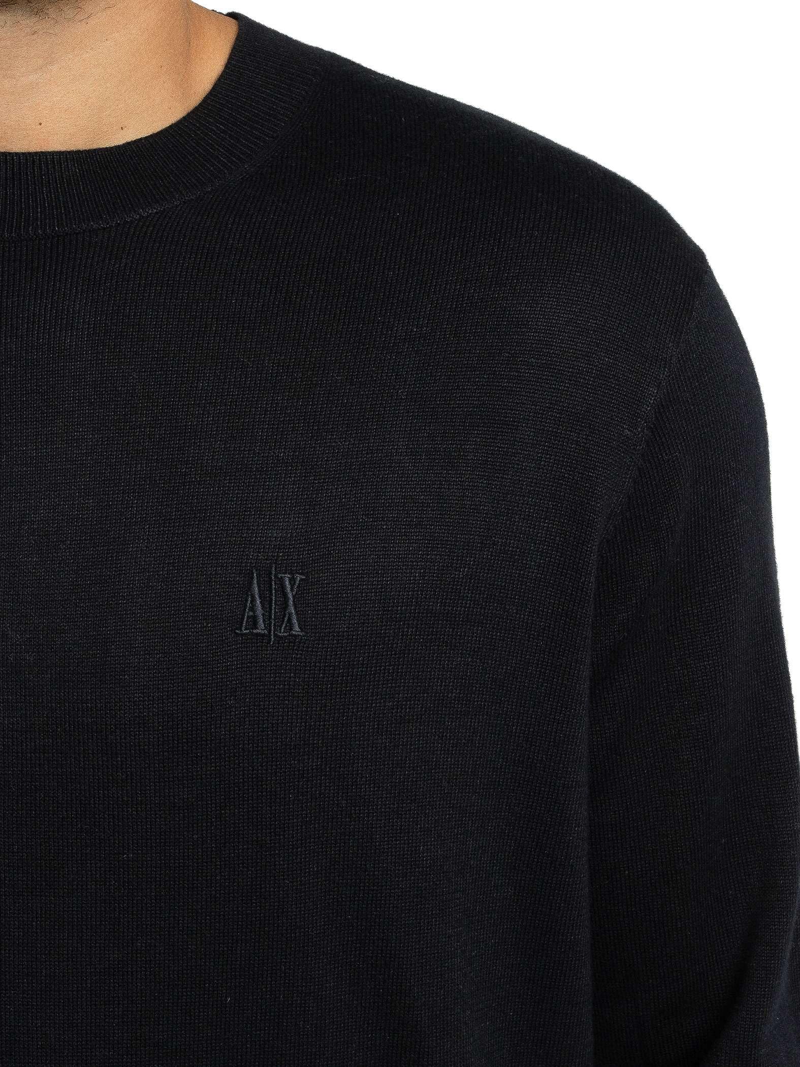 Armani Exchange Icon Project, Embroidered Logo Suéter pulóver Hombre