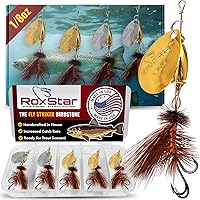 Vista 10 de RoxStar Fly Strikers Blue Series - Hand-Crafted in The USA - Proven Nationwide Most Versatile Fishing Spinner for Bass, Trout, Pike, Steelhead- Stop