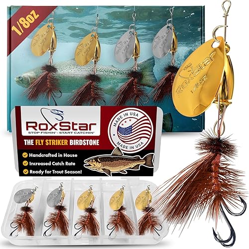 Miniatura 9 de RoxStar Fly Strikers Proven Nationwide to Out-Fish Any Spinner Hand-Tied in The USA Most Versatile Fishing Spinner Ever! Trout Lure Also for