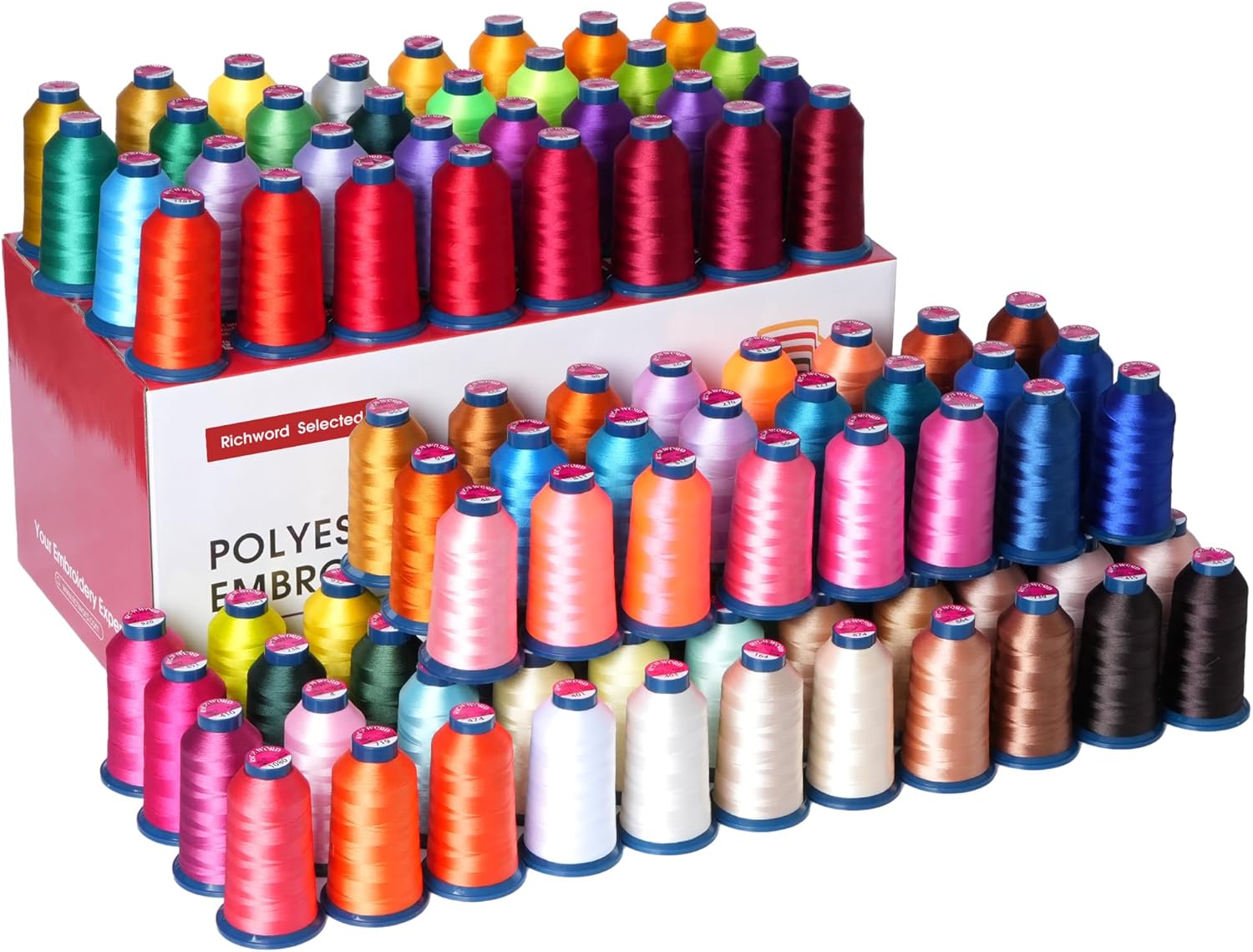 Poolin Embroidery Thread Kit, 100 Colors, 40WT