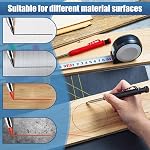 Solid Carpenter Pencil, 2 Pcs Carpenter Mechanical Pencil, Deep Hole Woodworking Pencils for Drawing, Marking, Scribering, Woodworking (Black, Red)