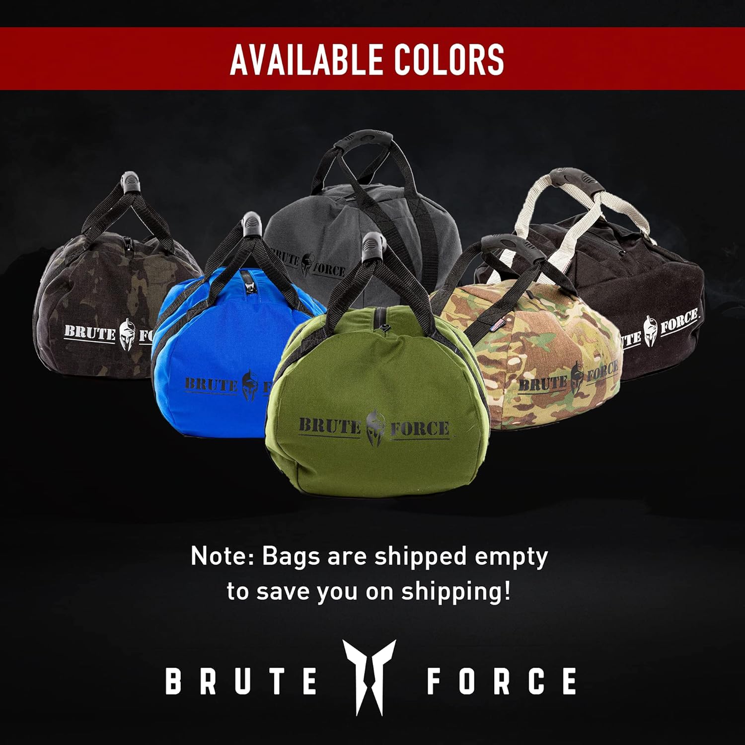 Brute Force Kettlebell Sandbags - Adjustable Workout Equipment for Home Gym and Cross Training - Black - 30lbs and 45lbs Capacity - Made in the USA : Sports & Outdoors