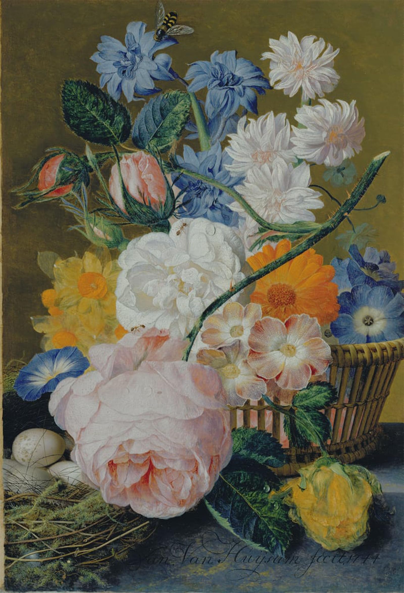 Tableaux Modernes Jan Van Huysum Décoration de Bureau Fleur 60x90cm - 5