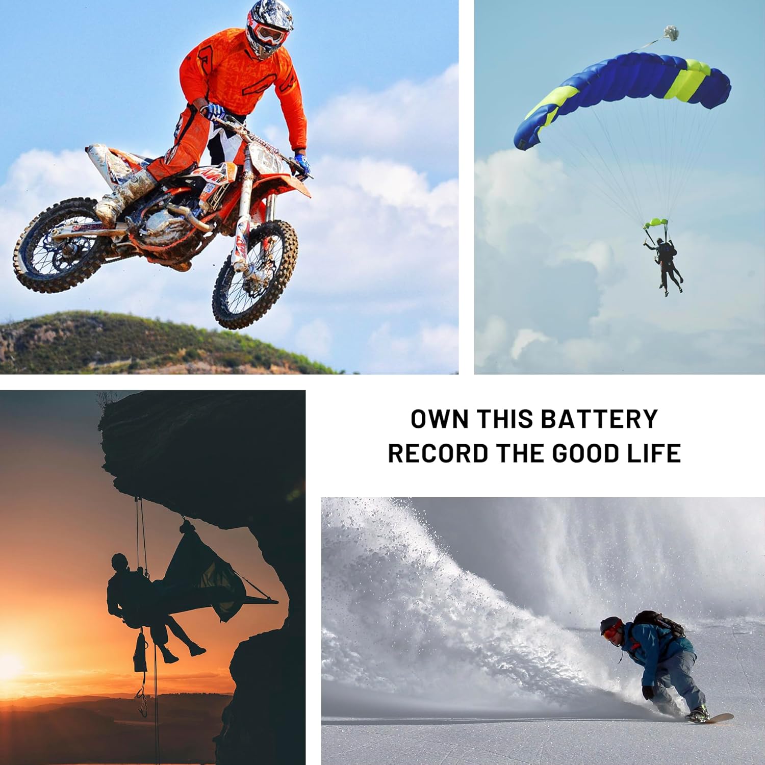 2-Pack Hero 12/11/10/9 Batteries with 3 Channel Battery Charging Station Power Fast Portable Accessory Fully Compatible with Hero 12, Hero 11, Hero 10, Hero 9 Black Sport Action Camera 2000mAh - Image 8