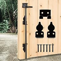 Vista 1 de Pestillo de Suelo con Varilla de Caída de Perno de Caña de Servicio Pesado de 24" - Pestillo de Suelo de Puerta de Acero Diseñado para Puertas